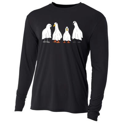 Ducks Ghost Farm Farmer Animal Halloween Costume Cooling Performance Long Sleeve Crew