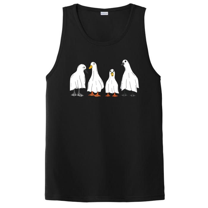 Ducks Ghost Farm Farmer Animal Halloween Costume PosiCharge Competitor Tank