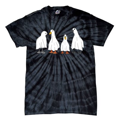 Ducks Ghost Farm Farmer Animal Halloween Costume Tie-Dye T-Shirt