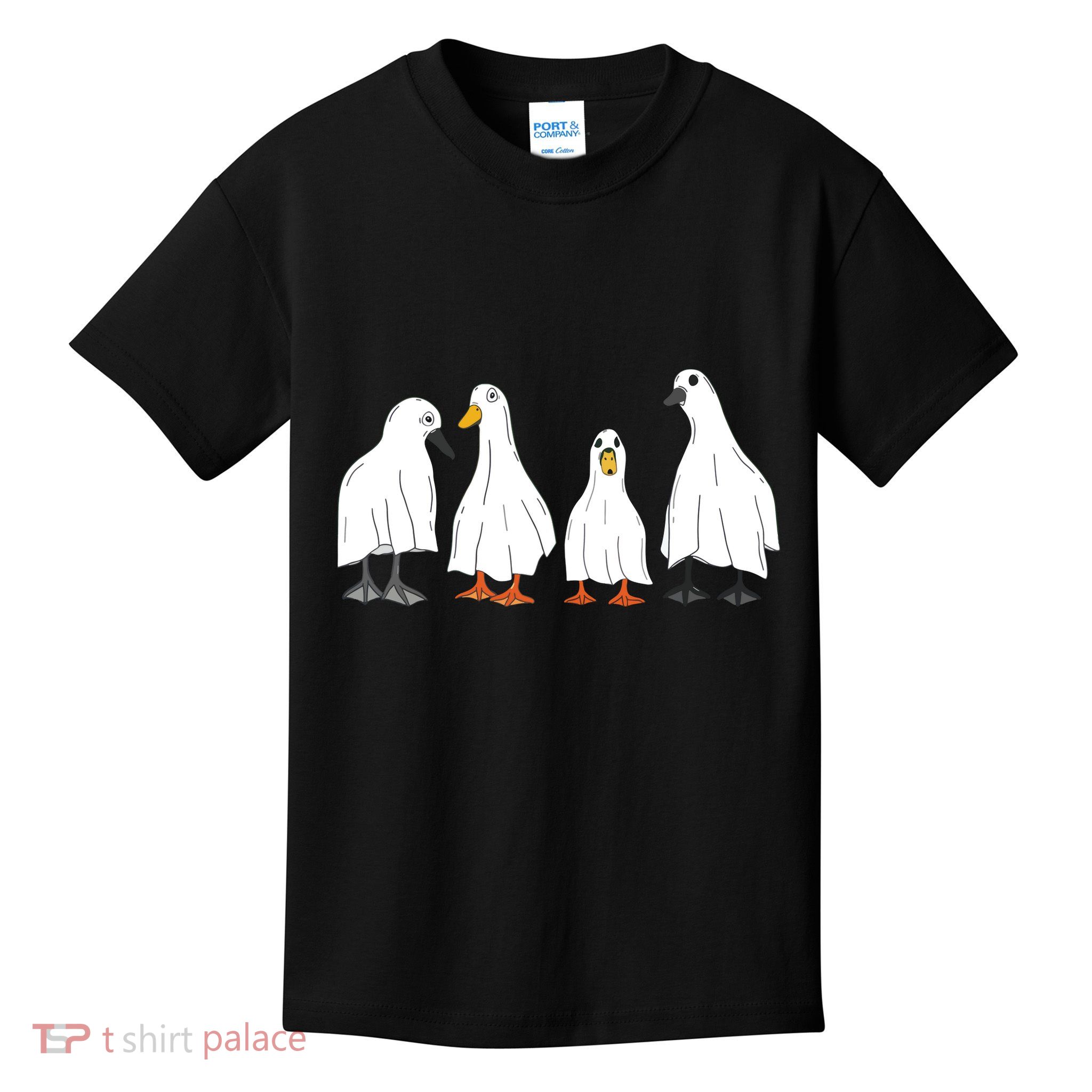 Ducks Ghost Farm Farmer Animal Halloween Costume Kids T-Shirt