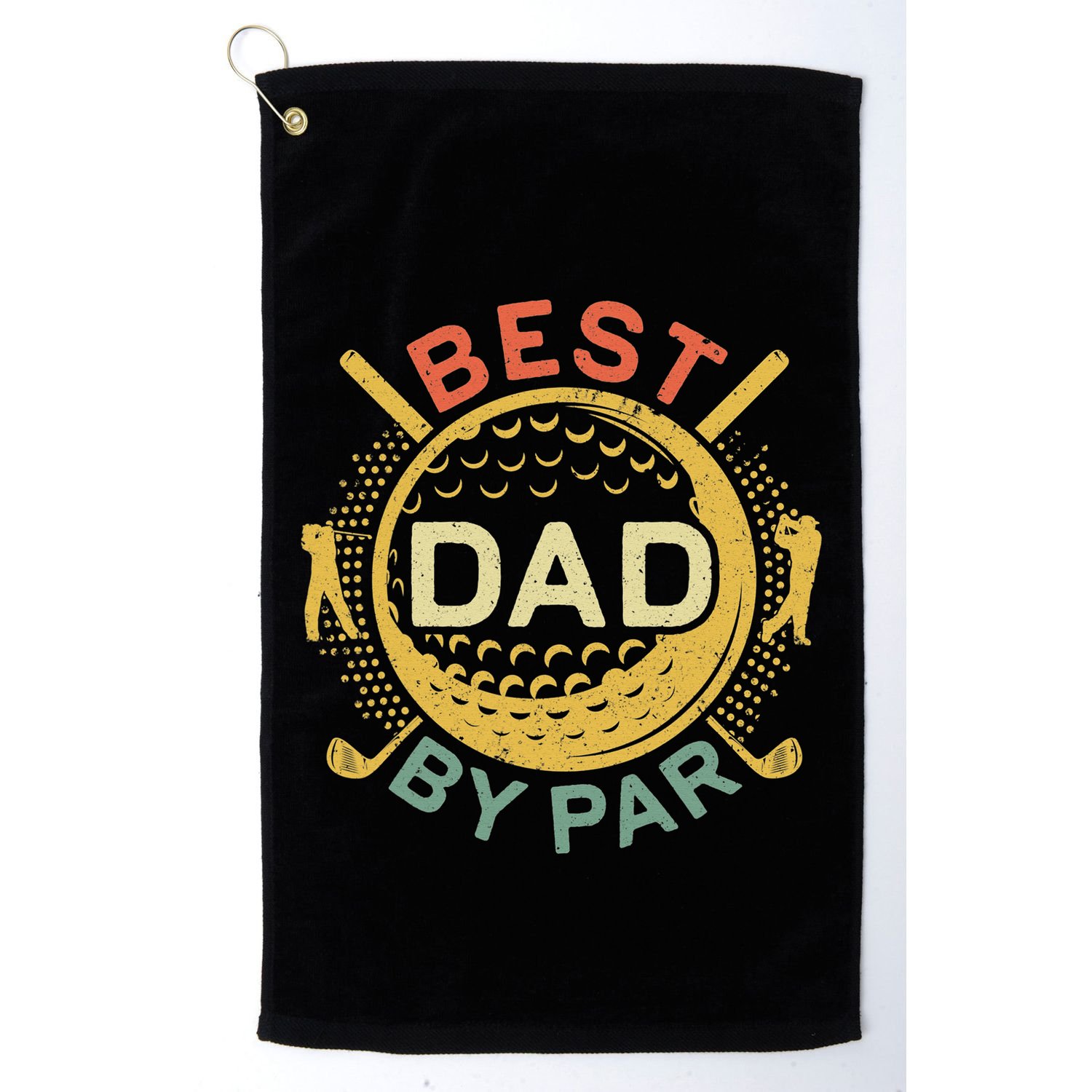 Disc Golf Fathers Best Dad By Par Funny Golf Gift Golf Towel