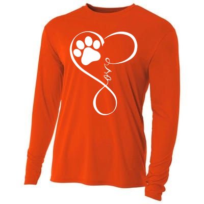 Dog Gift Fun Pawprint Design Gift Love Dogs Gift Cooling Performance Long Sleeve Crew