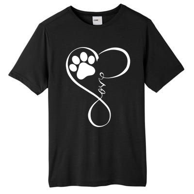 Dog Gift Fun Pawprint Design Gift Love Dogs Gift Tall Fusion ChromaSoft Performance T-Shirt