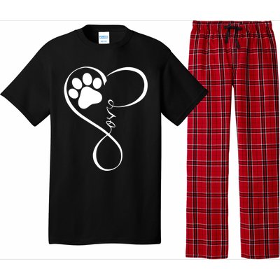 Dog Gift Fun Pawprint Design Gift Love Dogs Gift Pajama Set