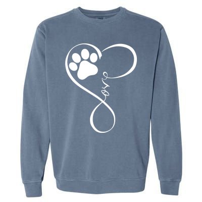 Dog Gift Fun Pawprint Design Gift Love Dogs Gift Garment-Dyed Sweatshirt