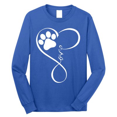 Dog Gift Fun Pawprint Design Gift Love Dogs Gift Long Sleeve Shirt