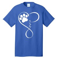 Dog Gift Fun Pawprint Design Gift Love Dogs Gift Tall T-Shirt