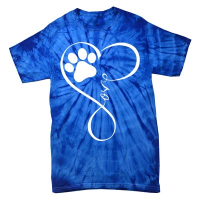 Dog Gift Fun Pawprint Design Gift Love Dogs Gift Tie-Dye T-Shirt