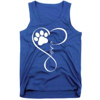 Dog Gift Fun Pawprint Design Gift Love Dogs Gift Tank Top