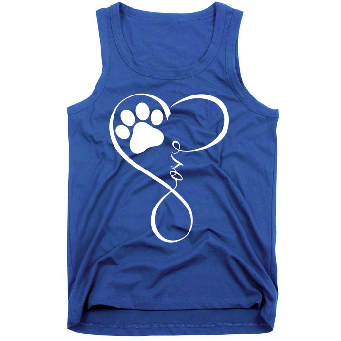 Dog Gift Fun Pawprint Design Gift Love Dogs Gift Tank Top