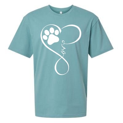 Dog Gift Fun Pawprint Design Gift Love Dogs Gift Sueded Cloud Jersey T-Shirt