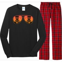 Disc Golf Funny Hit Trees and Curse Retro Disc Golf Long Sleeve Pajama Set