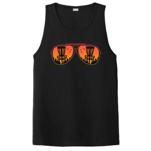 Disc Golf Funny Hit Trees and Curse Retro Disc Golf PosiCharge Competitor Tank