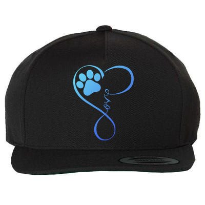 Dog Gift Fun Pawprint Design Gift Love Dogs Gift Wool Snapback Cap