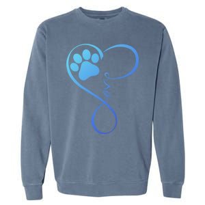 Dog Gift Fun Pawprint Design Gift Love Dogs Gift Garment-Dyed Sweatshirt