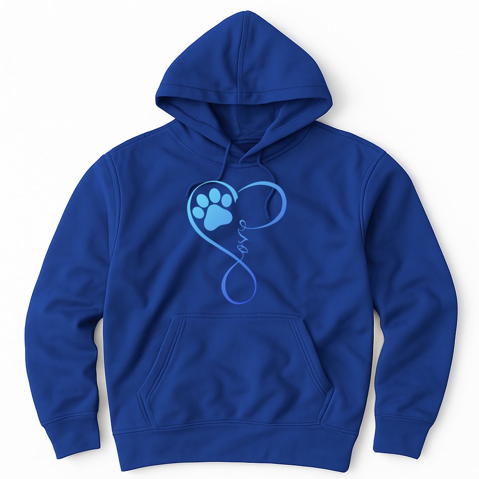 Dog Gift Fun Pawprint Design Gift Love Dogs Gift Hoodie