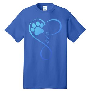 Dog Gift Fun Pawprint Design Gift Love Dogs Gift Tall T-Shirt