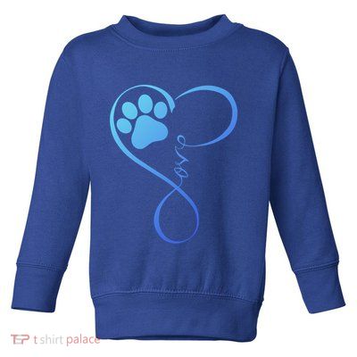 Dog Gift Fun Pawprint Design Gift Love Dogs Gift Toddler Sweatshirt