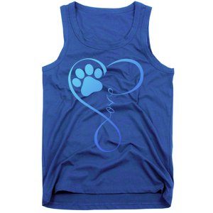 Dog Gift Fun Pawprint Design Gift Love Dogs Gift Tank Top