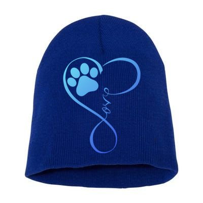 Dog Gift Fun Pawprint Design Gift Love Dogs Gift Short Acrylic Beanie