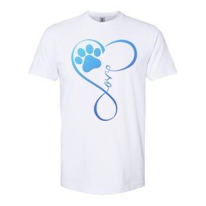 Dog Gift Fun Pawprint Design Gift Love Dogs Gift Softstyle CVC T-Shirt