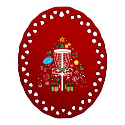 Disc Golf Frisbee Christmas Ornat Tree Funny Cool Gift Ceramic Oval Ornament