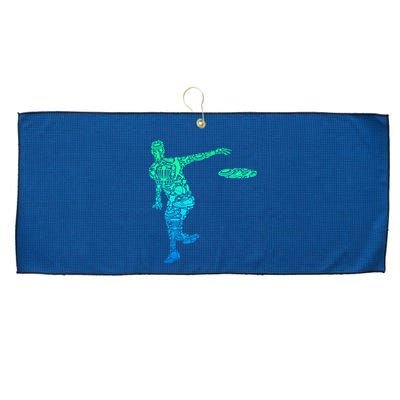 Disc Golf Frisbee Boy Large Microfiber Waffle Golf Towel