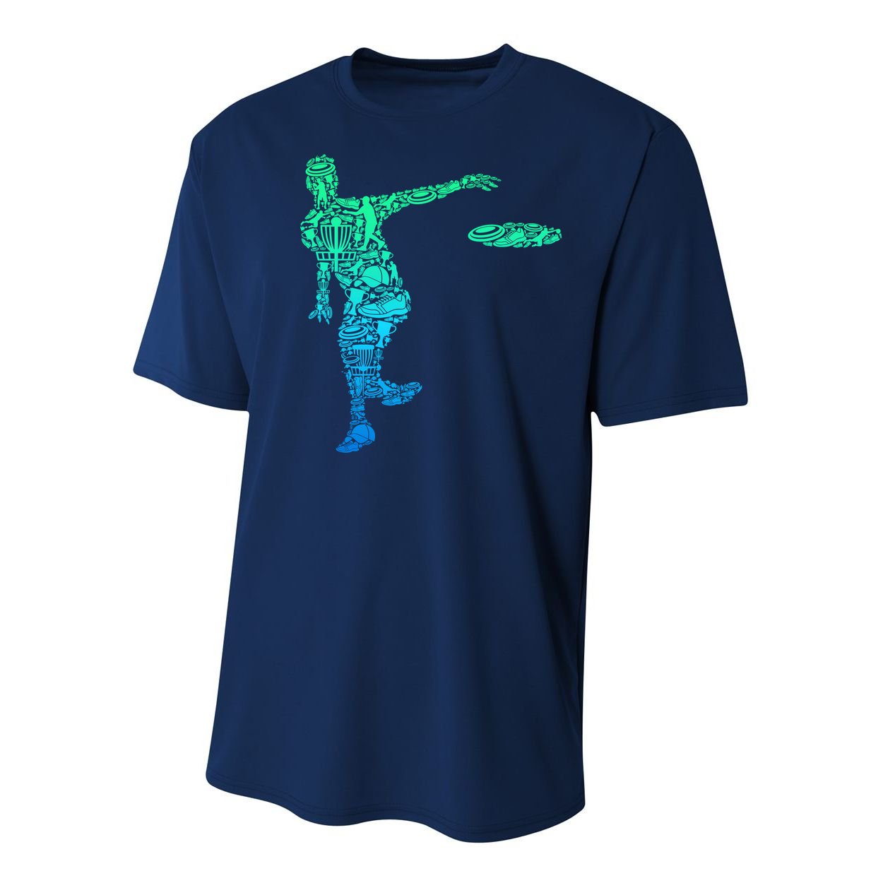 Disc Golf Frisbee Boy Youth Performance Sprint T-Shirt