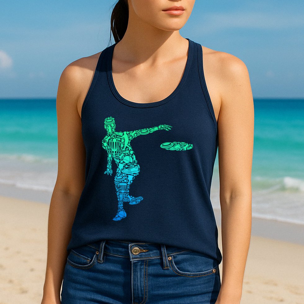 Disc Golf Frisbee Boy Womens Tank Top