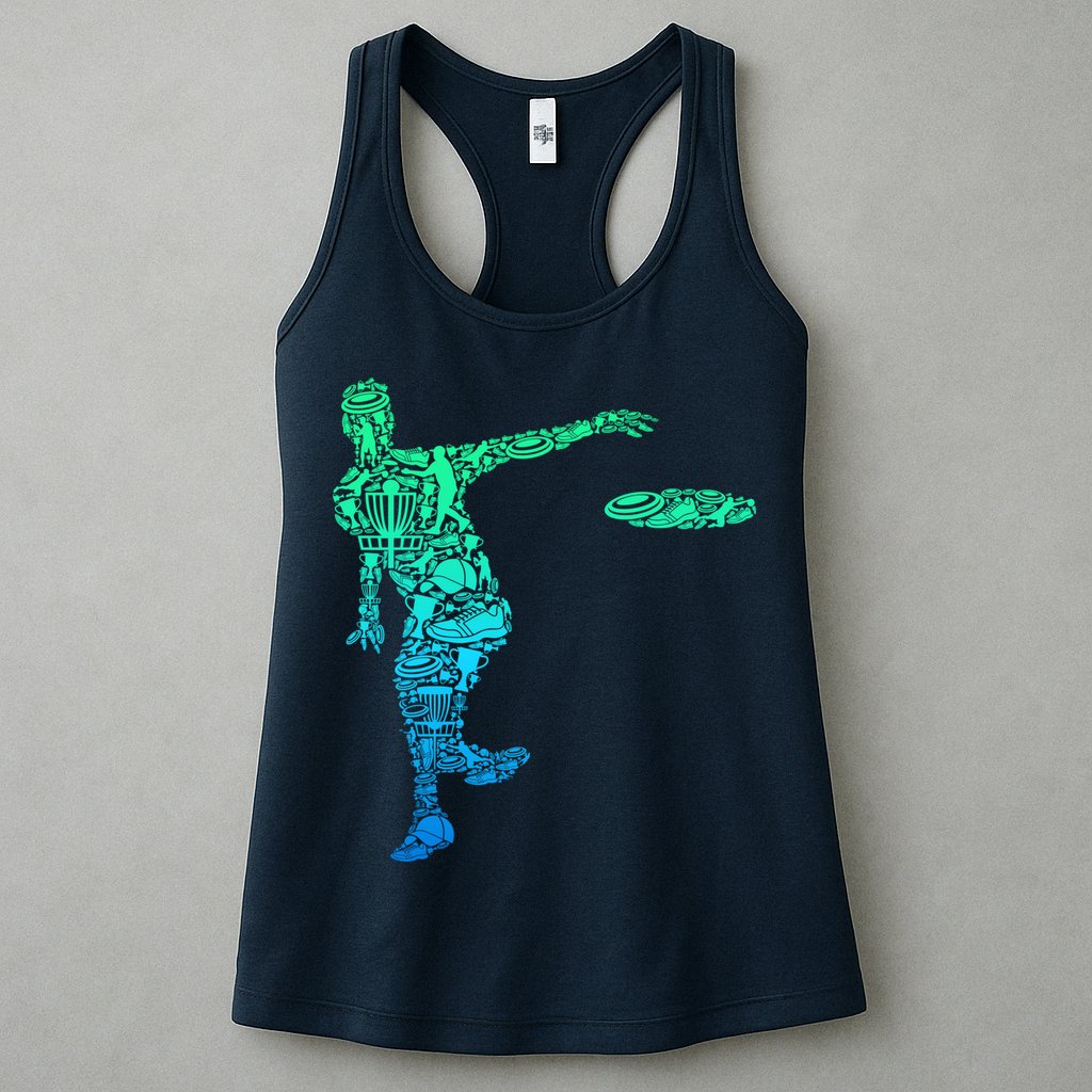 Disc Golf Frisbee Boy Womens Tank Top