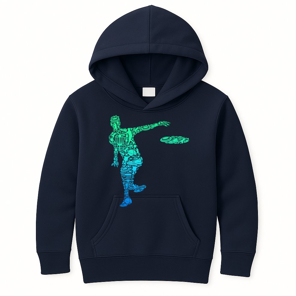 Disc Golf Frisbee Boy Kids Hoodie