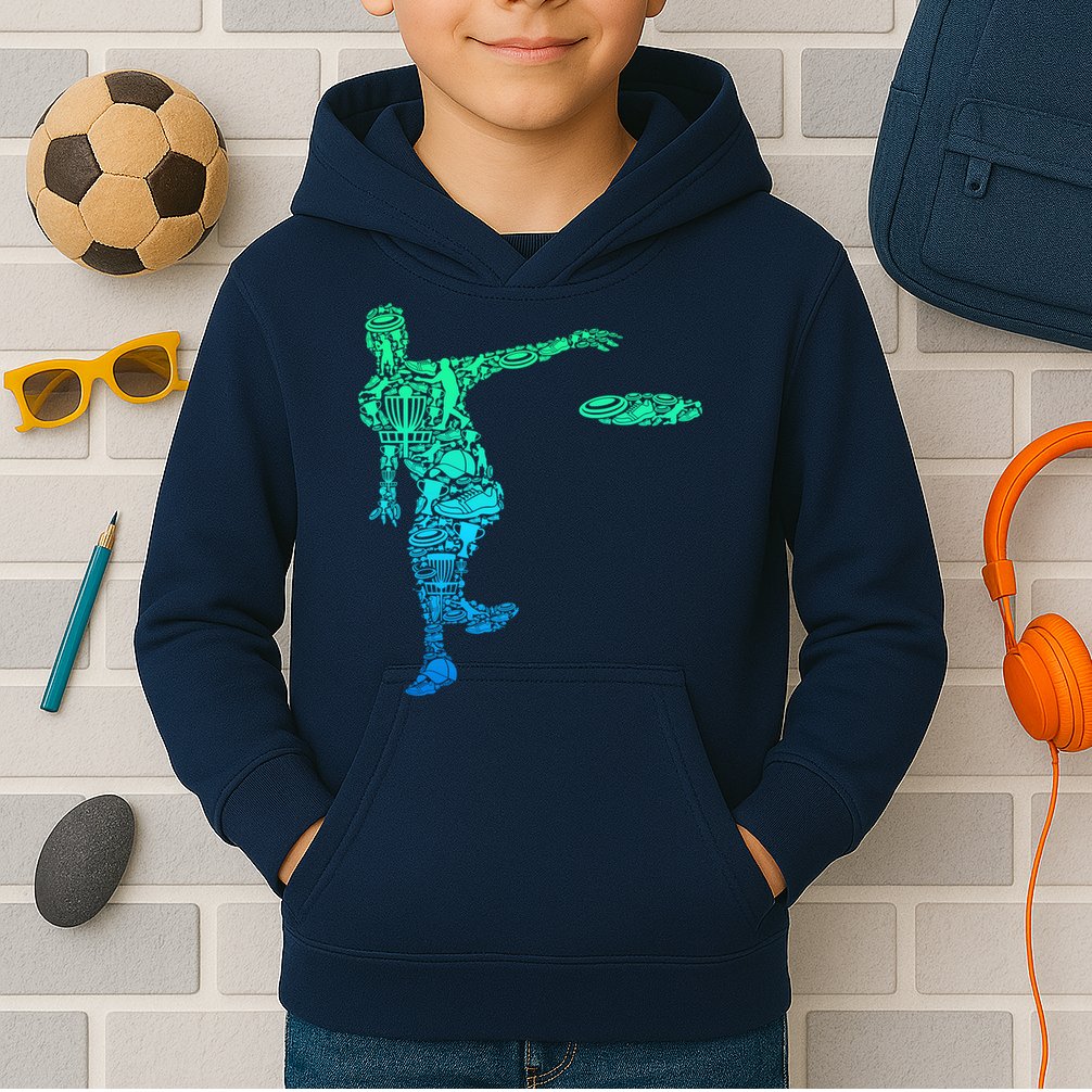 Disc Golf Frisbee Boy Kids Hoodie