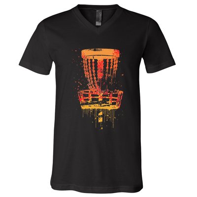 Disc Golf Frolf Vintage Frisbee Golf V-Neck T-Shirt