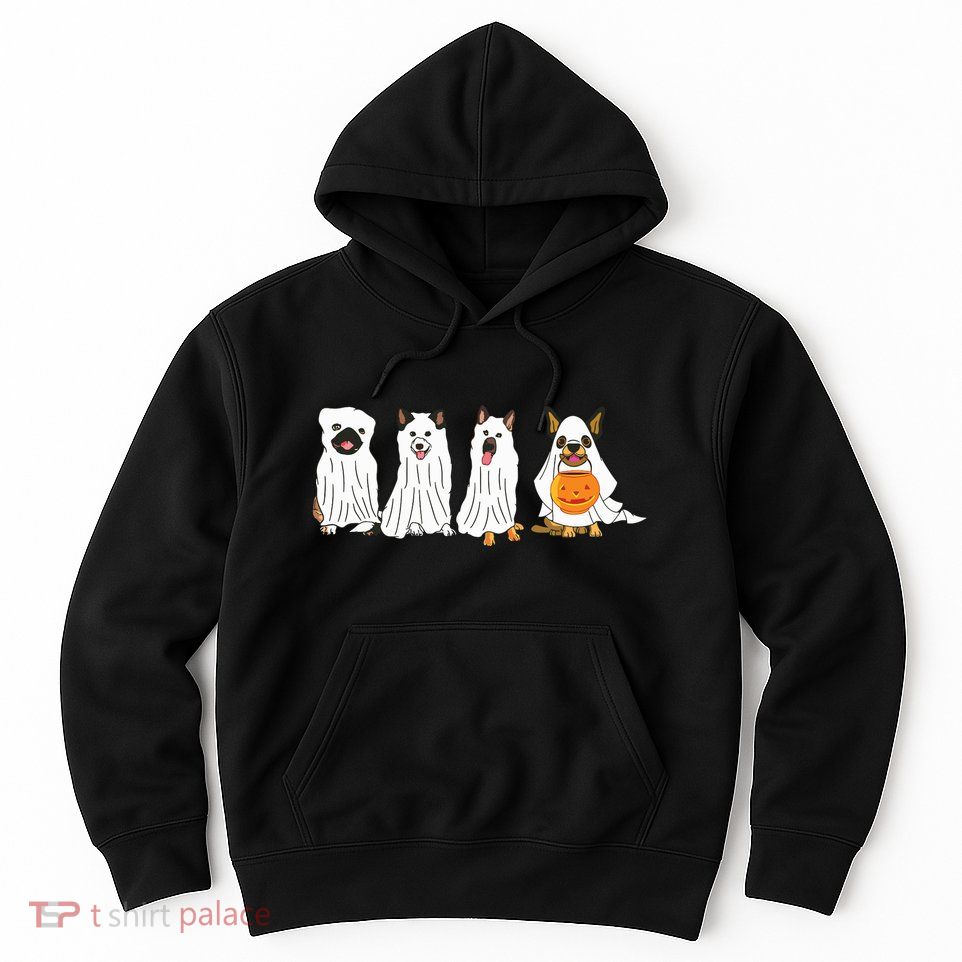 Dog Ghost Funny Halloween Mummy Dog Lover Matching Family Hoodie