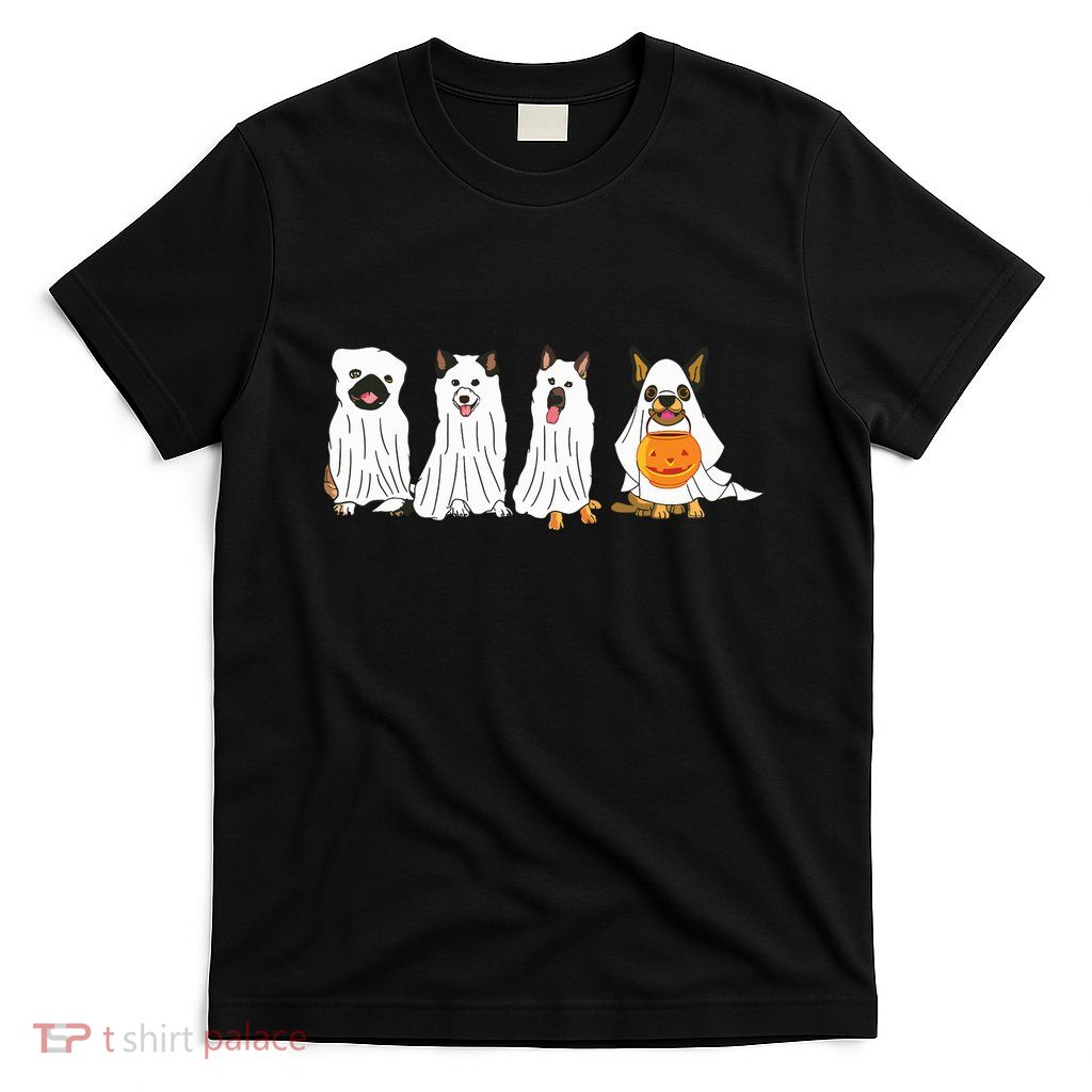 Dog Ghost Funny Halloween Mummy Dog Lover Matching Family T-Shirt