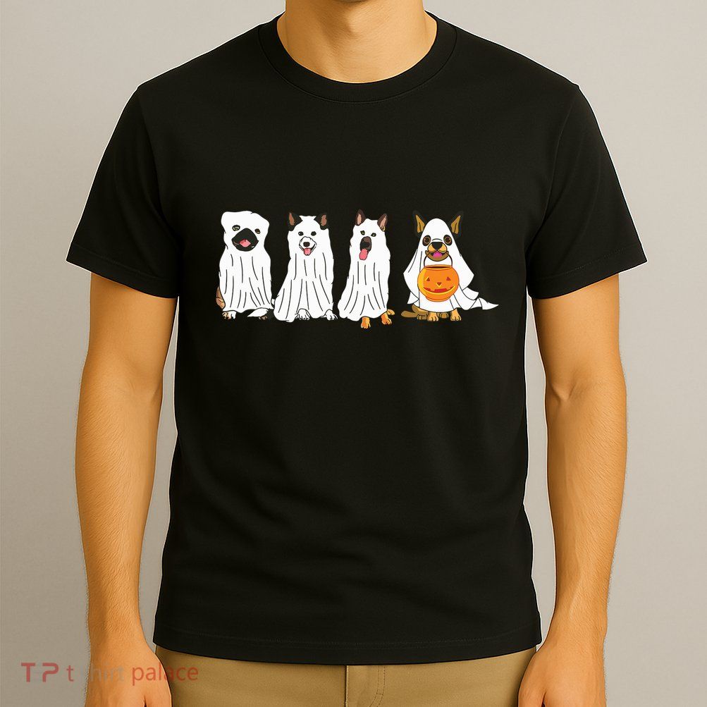 Dog Ghost Funny Halloween Mummy Dog Lover Matching Family T-Shirt