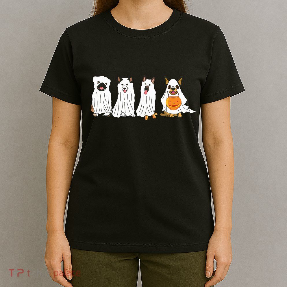 Dog Ghost Funny Halloween Mummy Dog Lover Matching Family T-Shirt