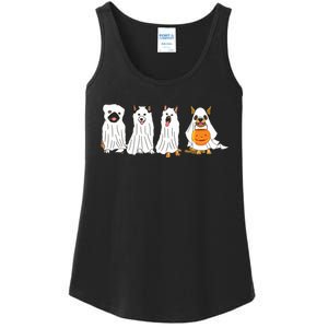 Dog Ghost Funny Halloween Mummy Dog Lover Matching Family Ladies Essential Tank