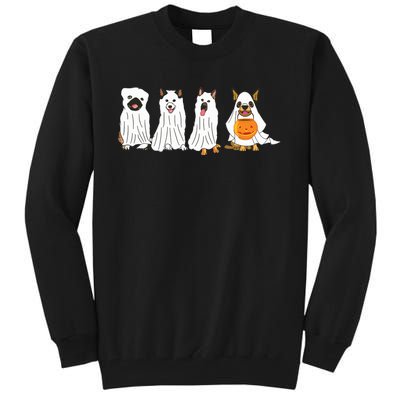 Dog Ghost Funny Halloween Mummy Dog Lover Matching Family Tall Sweatshirt