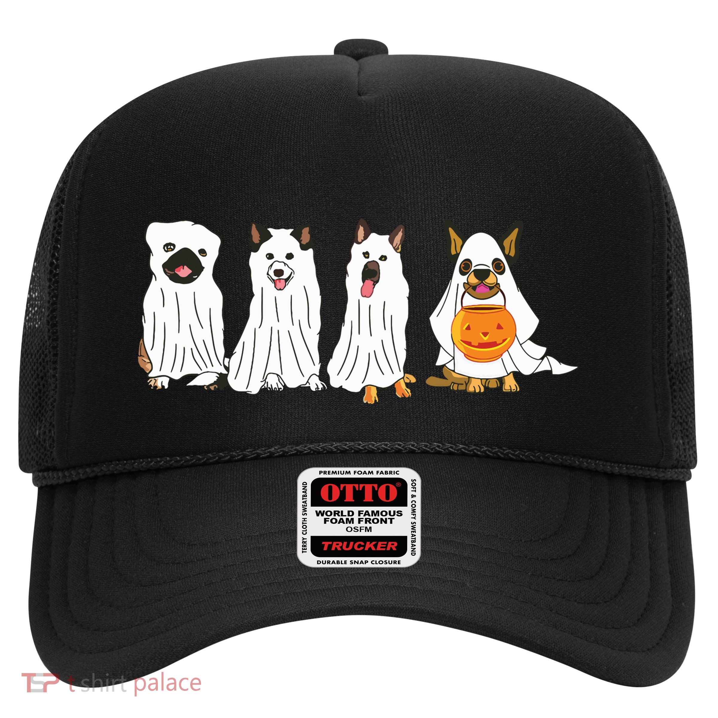 Dog Ghost Funny Halloween Mummy Dog Lover Matching Family Trucker Hat