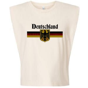 Deutschland Germany Flag Coat Of Arms Eagle Banner Garment-Dyed Women's Muscle Tee