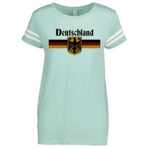 Deutschland Germany Flag Coat Of Arms Eagle Banner Enza Ladies Jersey Football T-Shirt