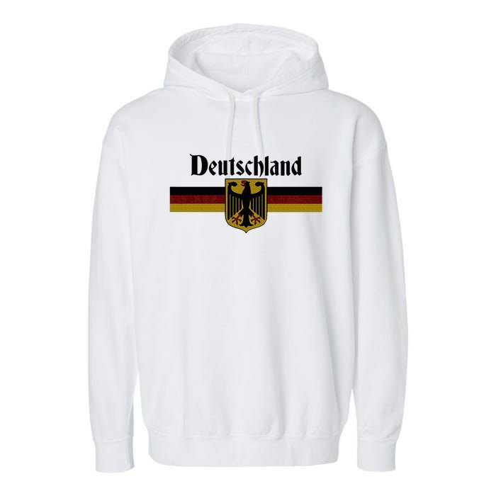 Deutschland Germany Flag Coat Of Arms Eagle Banner Garment-Dyed Fleece Hoodie