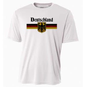 Deutschland Germany Flag Coat Of Arms Eagle Banner Cooling Performance Crew T-Shirt