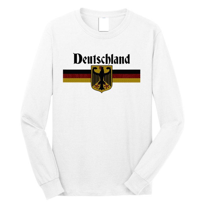 Deutschland Germany Flag Coat Of Arms Eagle Banner Long Sleeve Shirt