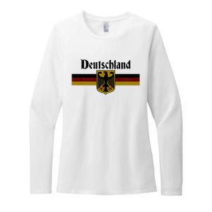 Deutschland Germany Flag Coat Of Arms Eagle Banner Womens CVC Long Sleeve Shirt