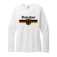 Deutschland Germany Flag Coat Of Arms Eagle Banner Womens CVC Long Sleeve Shirt