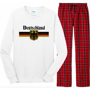 Deutschland Germany Flag Coat Of Arms Eagle Banner Long Sleeve Pajama Set