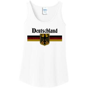 Deutschland Germany Flag Coat Of Arms Eagle Banner Ladies Essential Tank