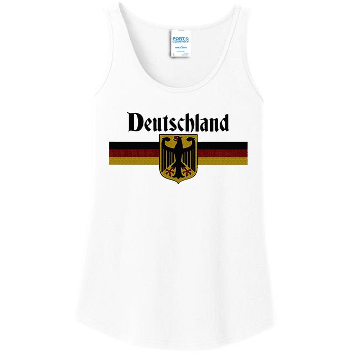 Deutschland Germany Flag Coat Of Arms Eagle Banner Ladies Essential Tank